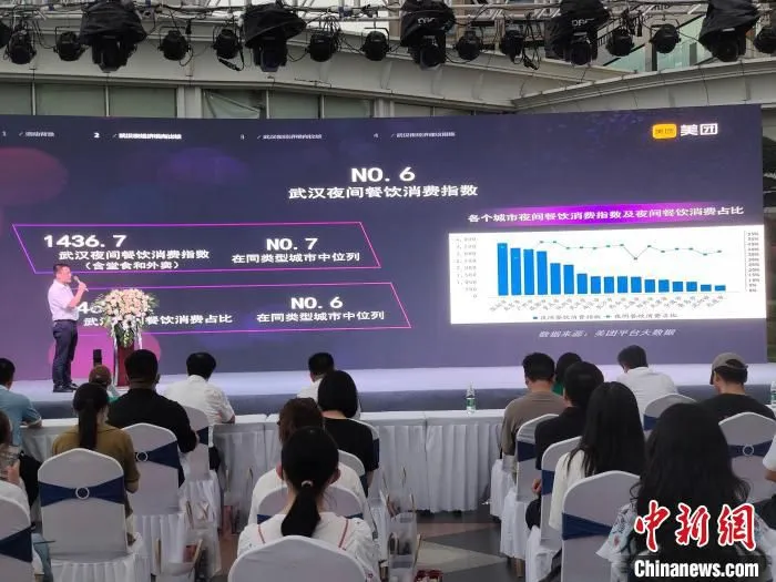 图为，美团发布武汉夜间经济发展报告 张芹 摄