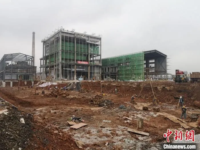 株洲清水塘科技文化未来中心一期正在加紧建设，预计今年7月开放。　刘曼 摄