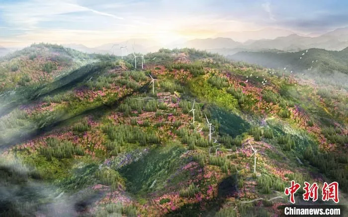 腊巴山风电项目效果图。　雅砻江公司供图