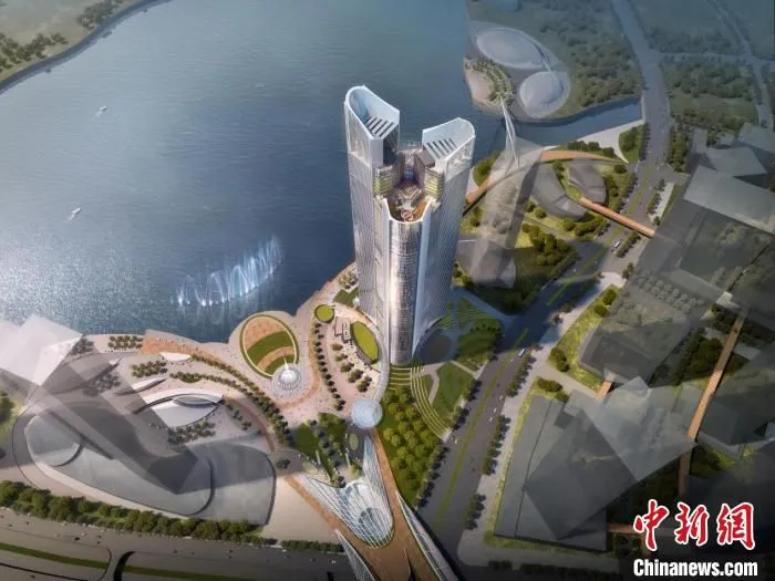 中新广州知识塔项目效果图。　中建八局华南公司 供图