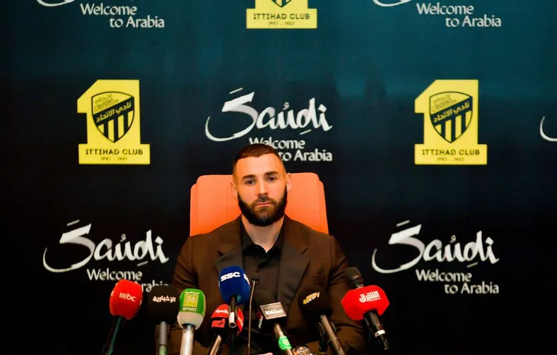 簡迪將跟法國同鄉賓施馬(Karim Benzema)在伊蒂哈德聯手。路透社
