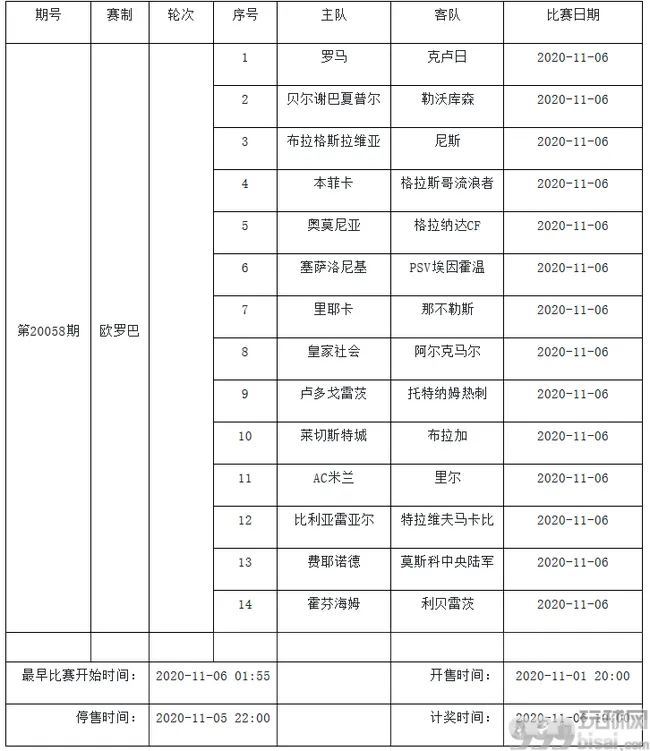 11月3日-9日中国足彩赛程公布：停售5期 无法甲竞猜