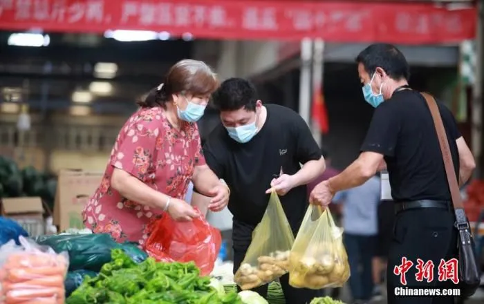 资料图：市民在选购新鲜蔬菜。 孟德龙 摄