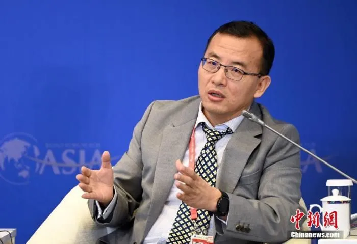 4月19日，博鳌亚洲论坛2021年年会“工业互联网与数字化转型”分论坛在海南博鳌举行，华为技术有限公司公司战略部总裁张文林出席并参与讨论。 中新社记者 侯宇 摄
