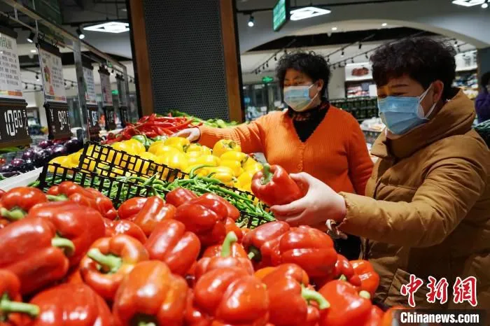 资料图为居民正在采购蔬菜。　马铭言 摄