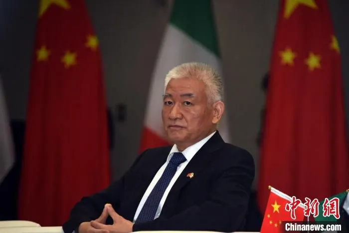 第十一届中意创新合作周开幕式，中国科技部部长王志刚出席。　中新社记者 孙自法 摄