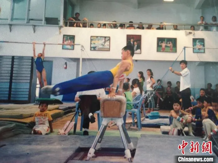 训练中的曾宇。　受访者供图