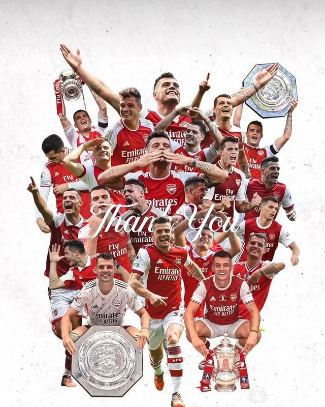 格列沙加在個人IG上發文跟阿仙奴球迷道別。網上圖片Instagram @GranitXhaka