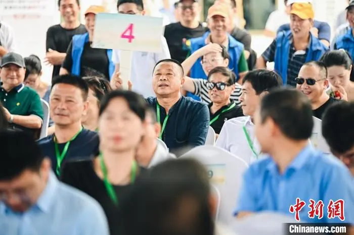 爱心拍卖现场。　卓建青 摄