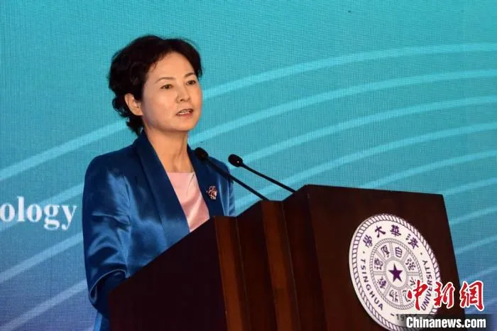 工业和信息化部副部长徐晓兰致辞。　孙自法 摄