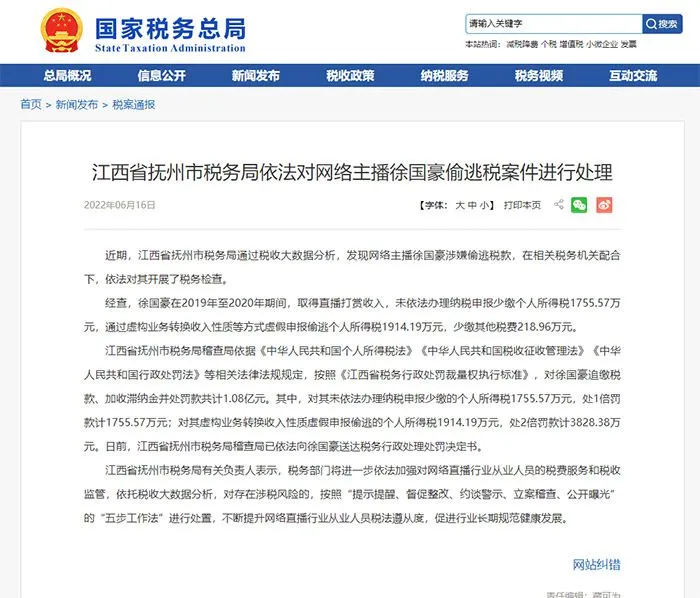 图片来源：国家税务总局网站。