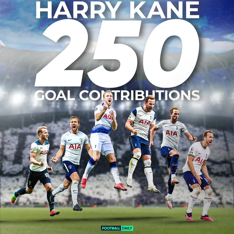 205球45助！凯恩直接参与英超250球位居英超历史第六