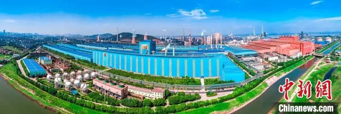 航拍马钢新区厂区。　马钢供图