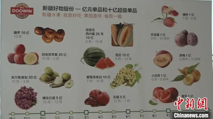 德汇旗下新疆好物股份打造的新疆水果清单 张践 摄