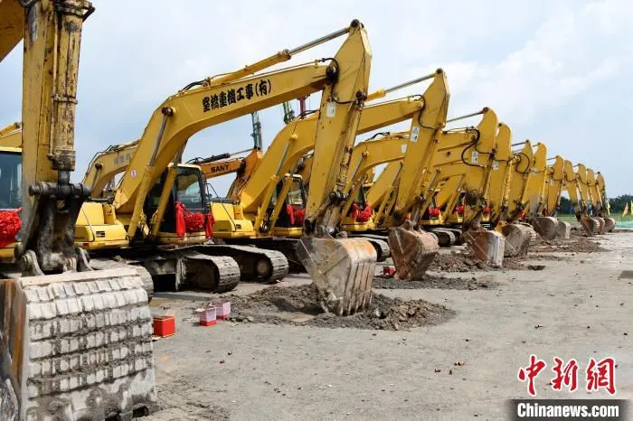 6月26日，广州白云国际机场T3航站楼工程开工 广东机场集团工程建设指挥部供图