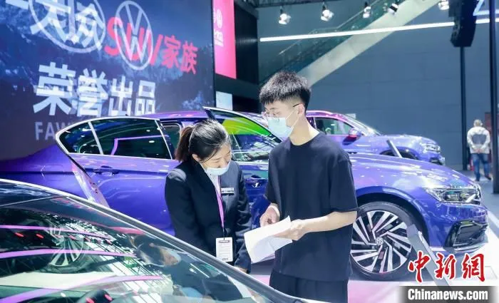 观众可对比各品牌汽车 主办方供图 摄