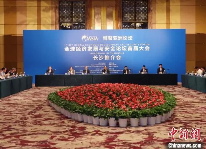 博鳌亚洲论坛全球经济发展与安全论坛首届大会在长沙举行推介会。　主办方供图