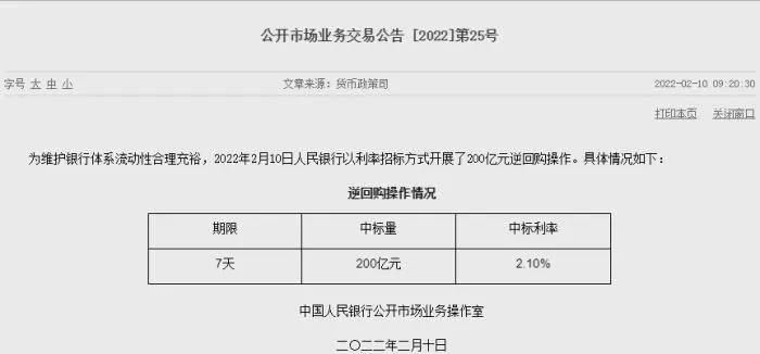 截图自央行官网。