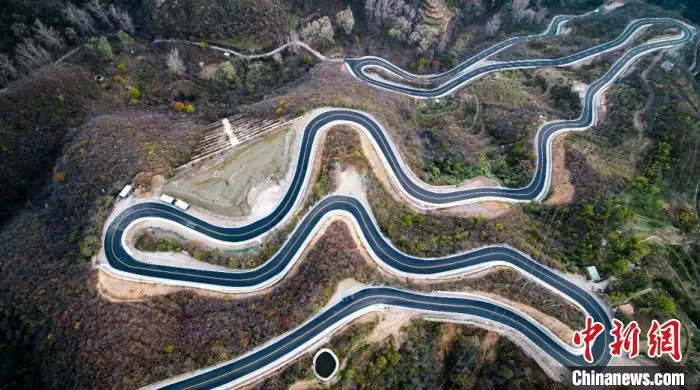 门头沟区妙峰镇大禅路。　北京市交通委供图