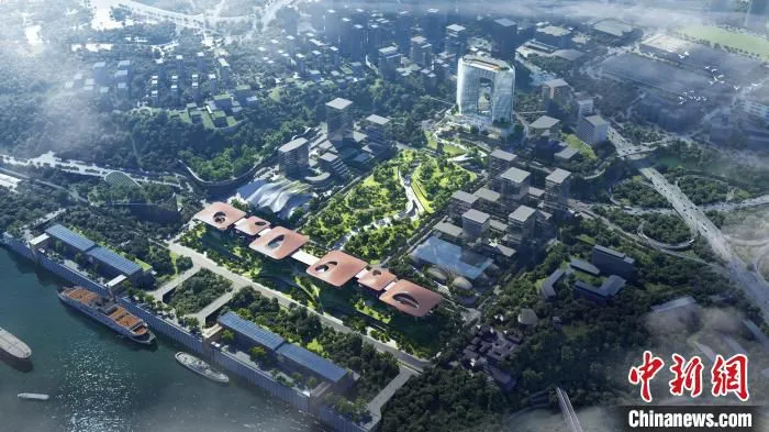 寸滩国际邮轮中心项目建筑效果图。　重庆市规划和自然资源局供图