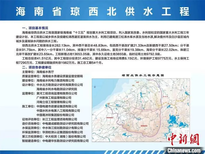海南省琼西北供水工程示意图 海南控股供图