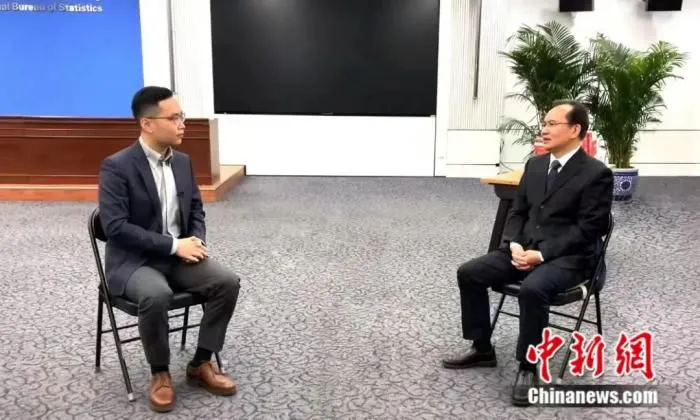 中新社“中国焦点面对面”对话国家统计局副局长盛来运。迟瀚宇 摄
