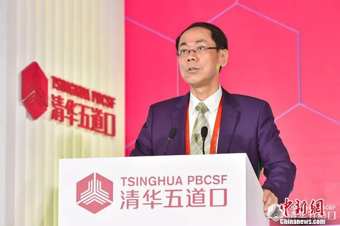 22日，在2021清华五道口全球金融论坛上，亚洲金融合作协会秘书长陈克文发表讲话。 主办方供图
