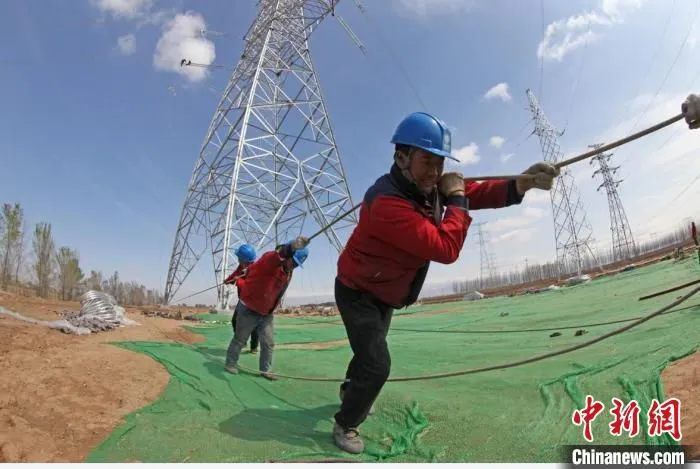 工程建设现场。　国网山西省电力公司供图