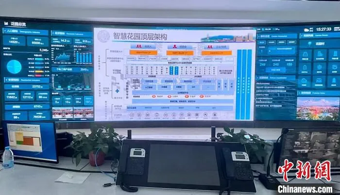 花园村“智慧花园”平台。　汪旭莹 摄