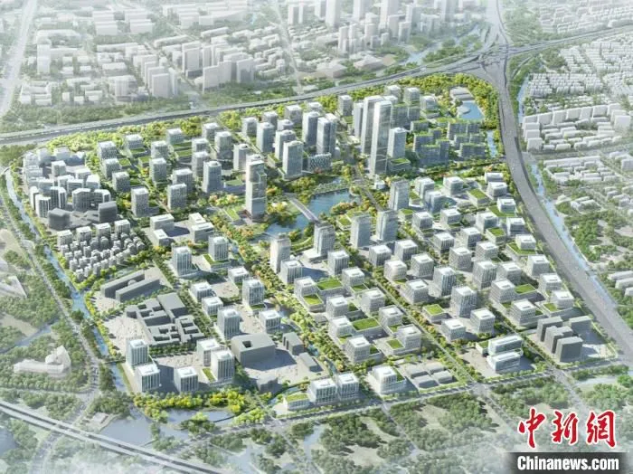 浦东新区张江在线新经济生态园核心区。杨浦区供图