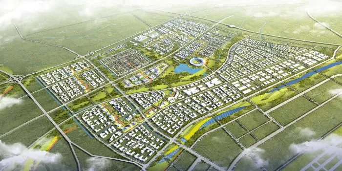 北京大兴机场临空经济区效果图。　北京大兴国际机场临空区(大兴)管委会供图 摄