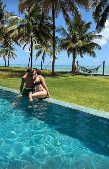 NEW START Newcastle star Joelinton gets over Brazil heartache with stunning bikini-clad wife Thays on holiday