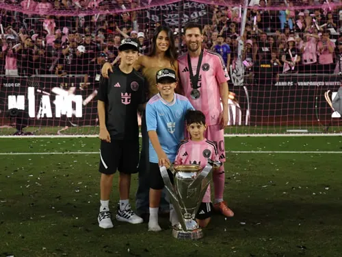 DAY OF BECK-ONING Emotional David Beckham hugs Lionel Messi as Inter Miami win first MLS title but Wags steal spotlight on historic night