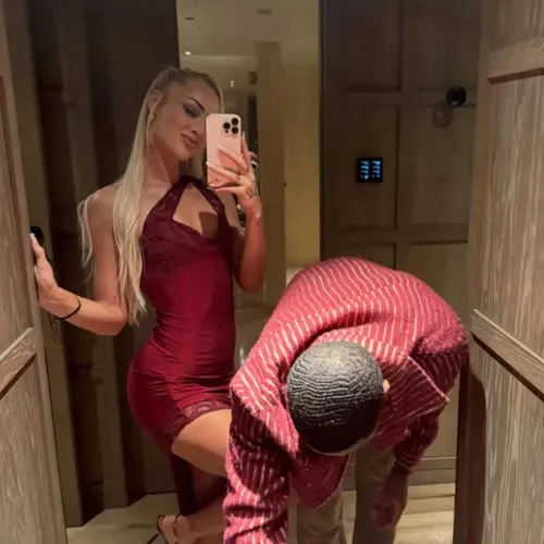 Alisha Lehmann Dazzles in Red Dress for Valentine's Day
