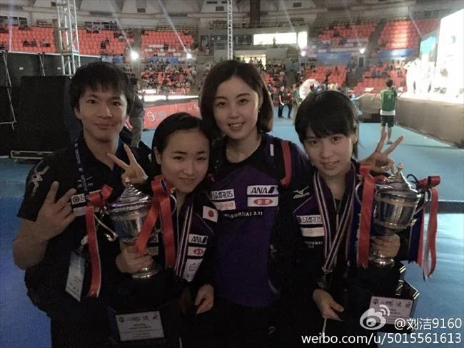 日乒00后平野美宇破垄断夺冠 中国美女教练刘洁指导