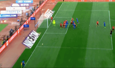 GIF-扎哈维小禁区怒射破门 富力客场暂1-0辽足