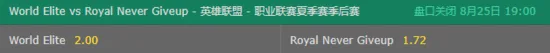 LPL夏季赛季后赛:数据利好 RNG战胜WE轻松晋级?