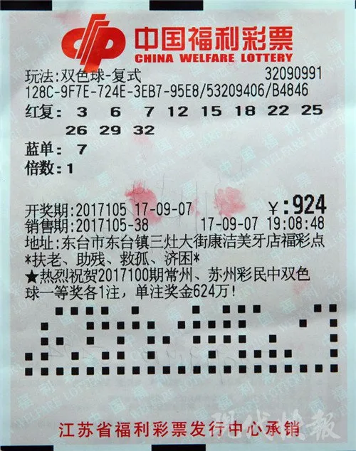 江苏彩民中双色球头奖509万 连夜包车露脸领奖