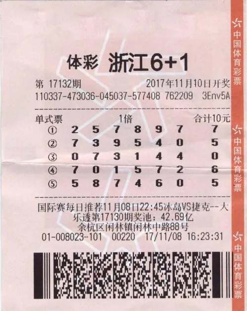 杭州老彩民平常心 守号十余年中得6+1特等奖