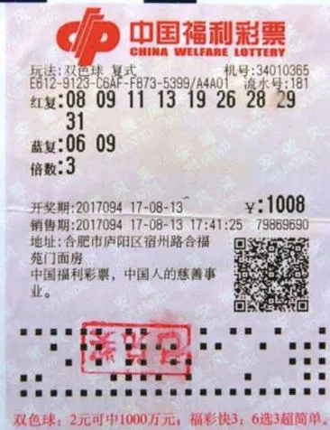 淡定哥复式倍投斩获福彩双色球2052万巨奖