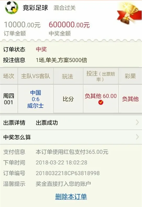 国足0-6让他1万搏中60万 想中奖你得先这么做