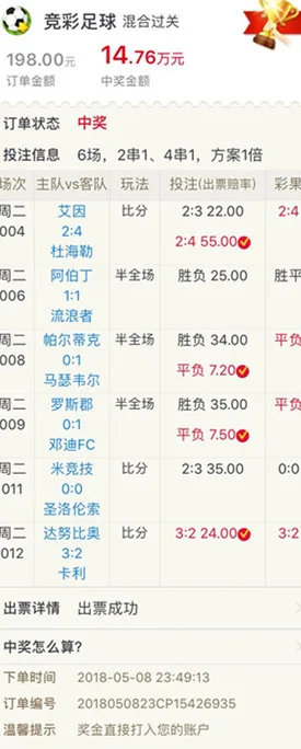 彩民198元带走147600元大奖 他是这么做到的