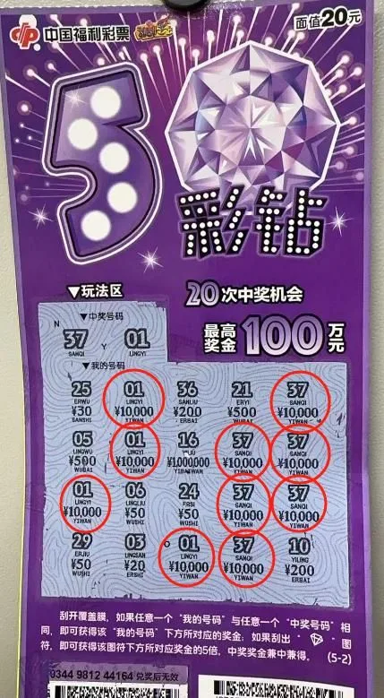 中奖彩票