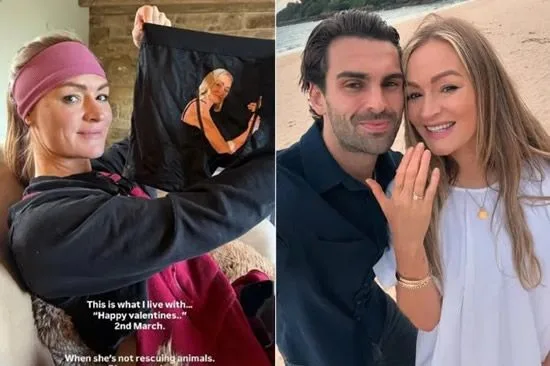 劳拉·伍兹送给未婚夫亚当·科拉德一份意想不到的情人节礼物