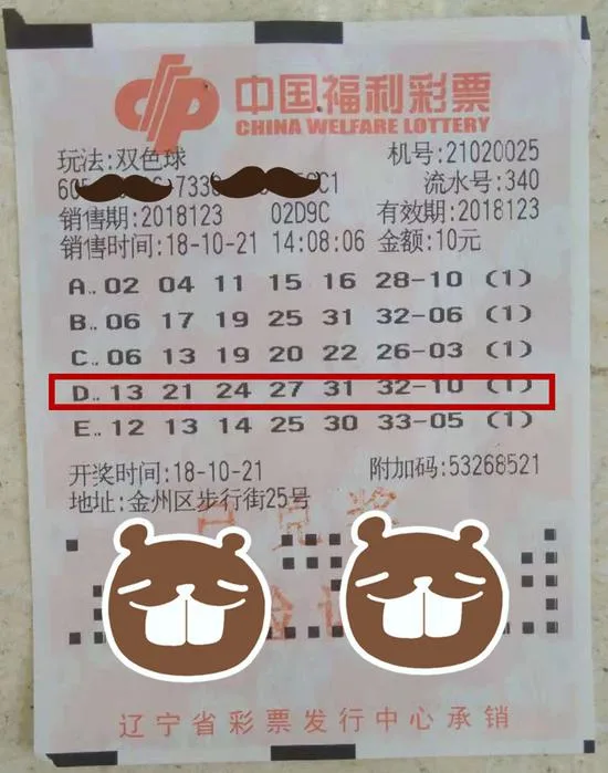 彩民10元机选票未留意 站主提醒后发现中大奖