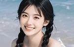 小姐姐走在沙滩上，她身材紧绷，实在迷人至极