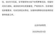 受疫情影响 北京暂停举办线下体育赛事活动