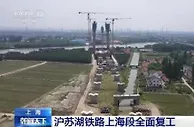 长三角一体化发展重大项目沪苏湖铁路上海段全面复工