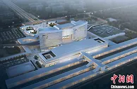 广西北海高铁站站改工程完成主体施工 站房主楼形如“帆”