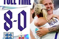 足球赛报：英格兰女足8-0血洗挪威创纪录！半场就已6-0领先